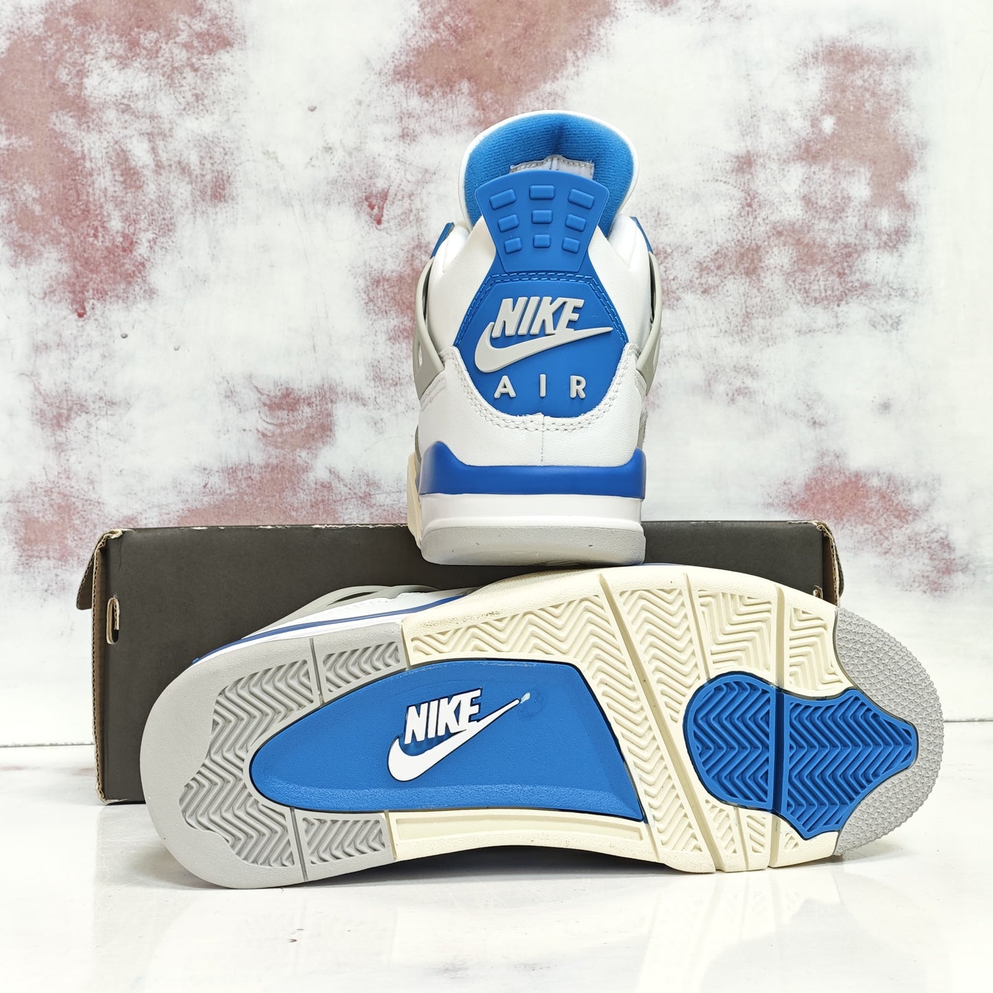 JRDN RETRO 4 MILITARY BLUE INDUSTRIAL
