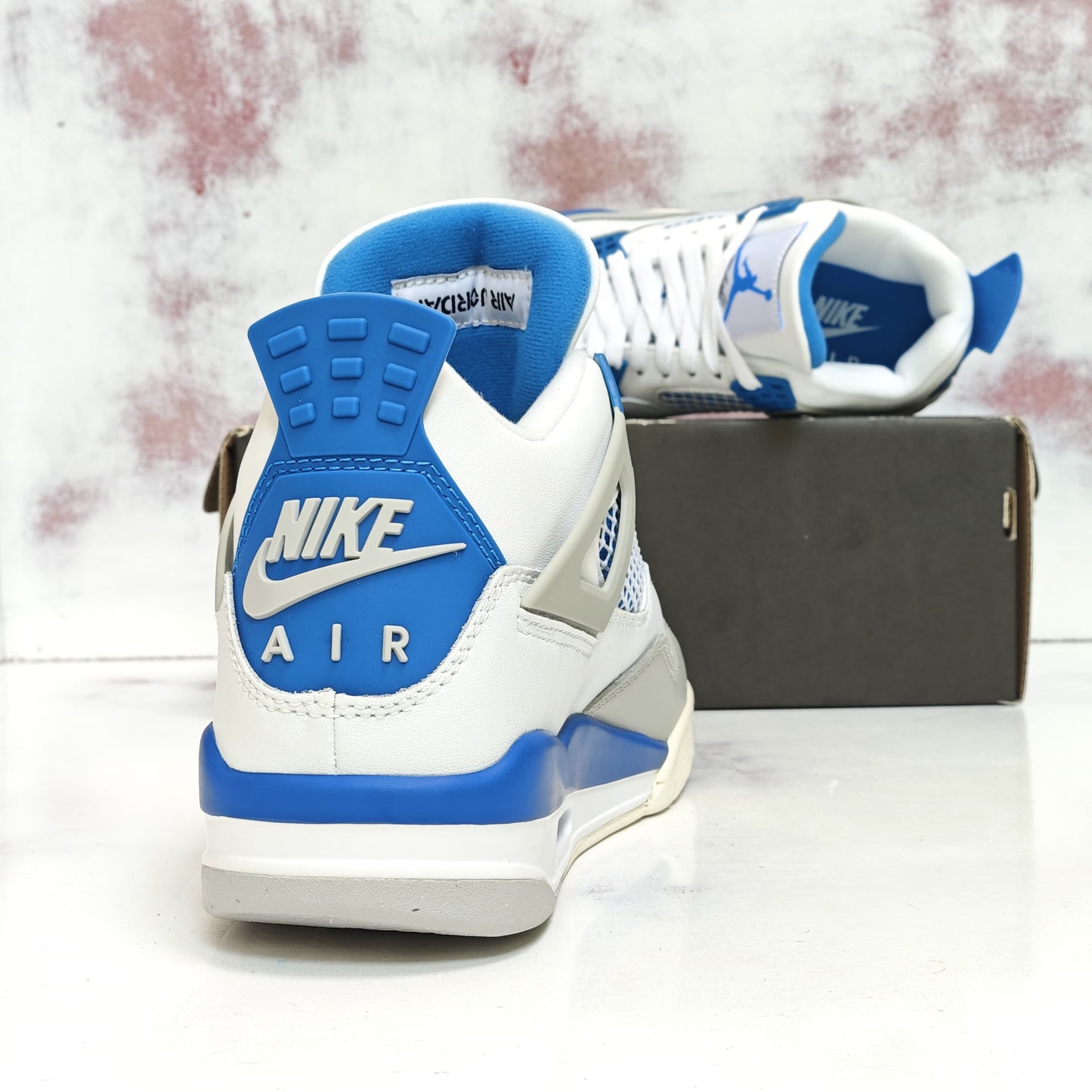 JRDN RETRO 4 MILITARY BLUE INDUSTRIAL