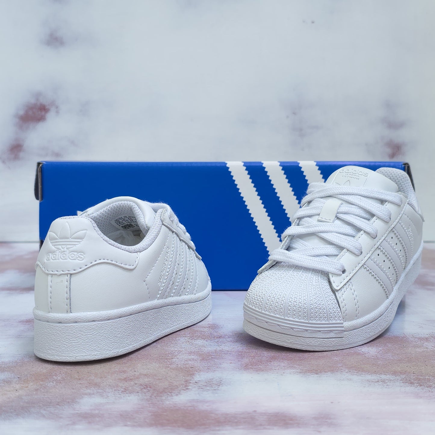 ADDS CONCHA SUPERSTAR ALL WHITE KIDS