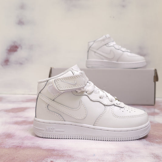 NKE AIR FORCE ONE MID WHITE BOTA FORCE KIDS
