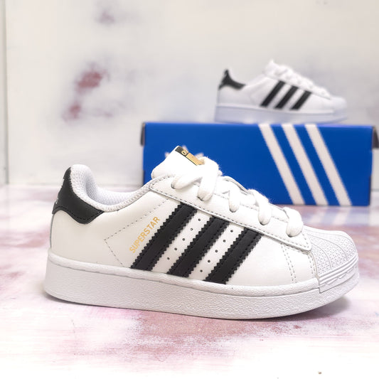 ADDS CONCHA SUPERSTAR OG WHITE & BLACK KIDS