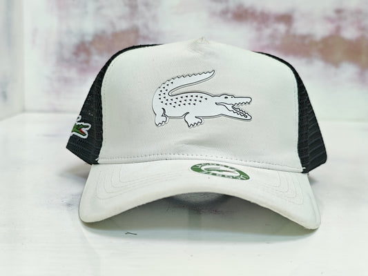 LACOSTE TRUCKER HAT WHITE