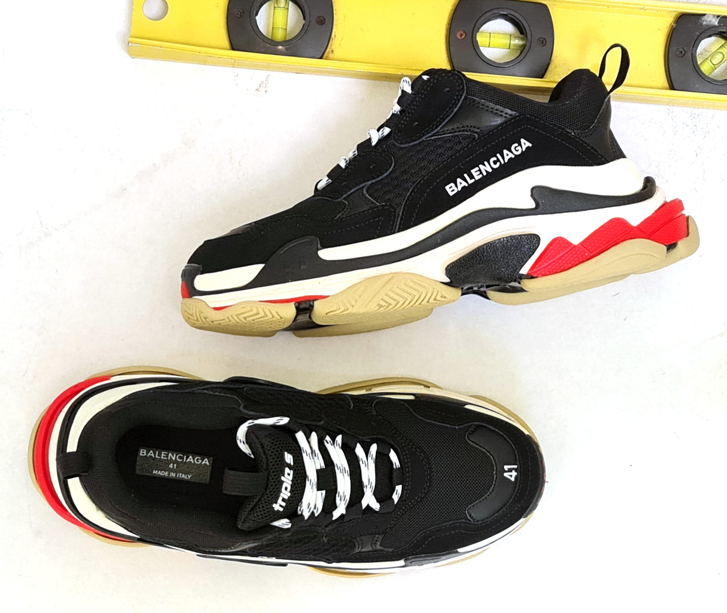 BLNCG TRIPLE S BLACK WHITE RED