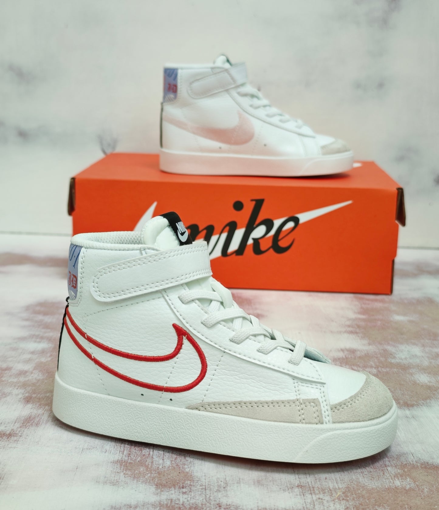 NKE BLAZER 77 MID KIDS WHITE
