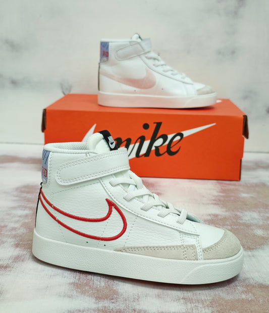 NKE BLAZER 77 MID KIDS WHITE