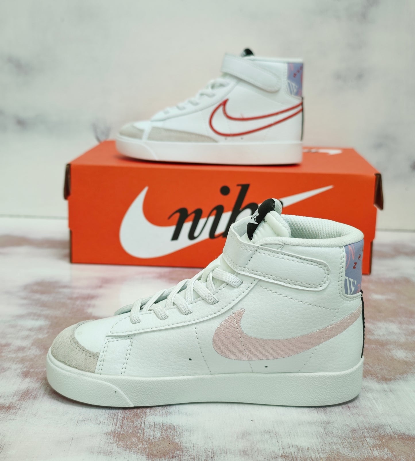 NKE BLAZER 77 MID KIDS WHITE