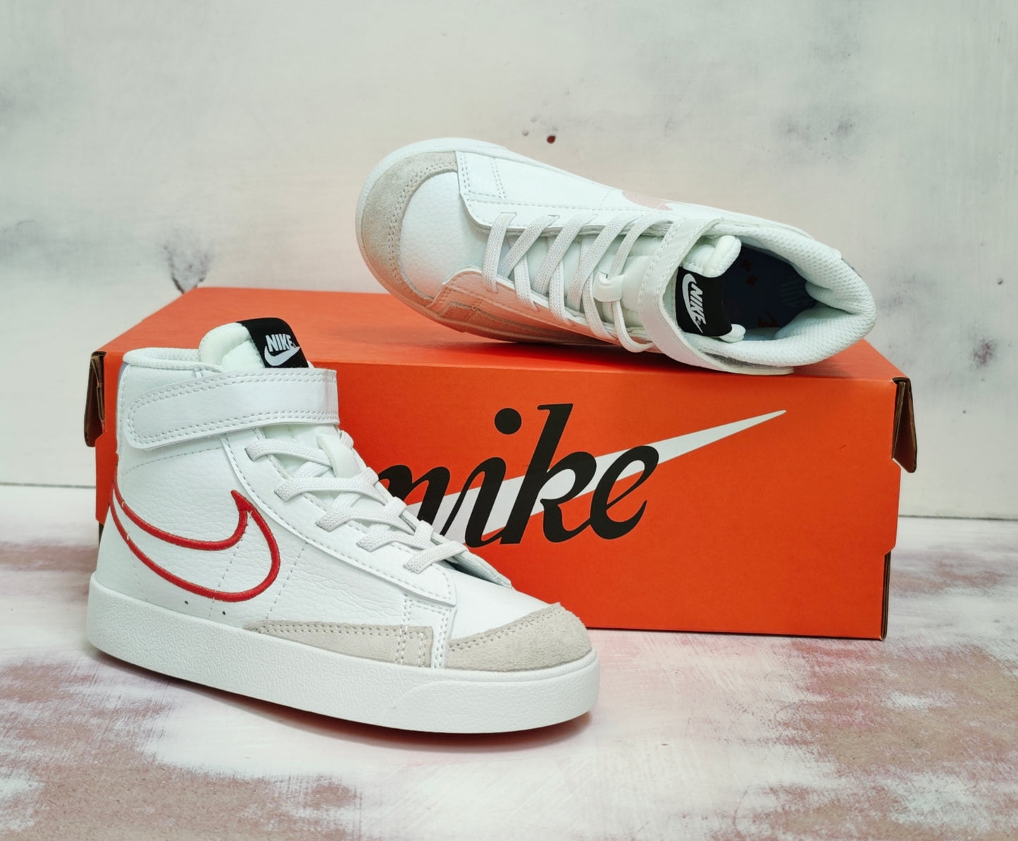NKE BLAZER 77 MID KIDS WHITE
