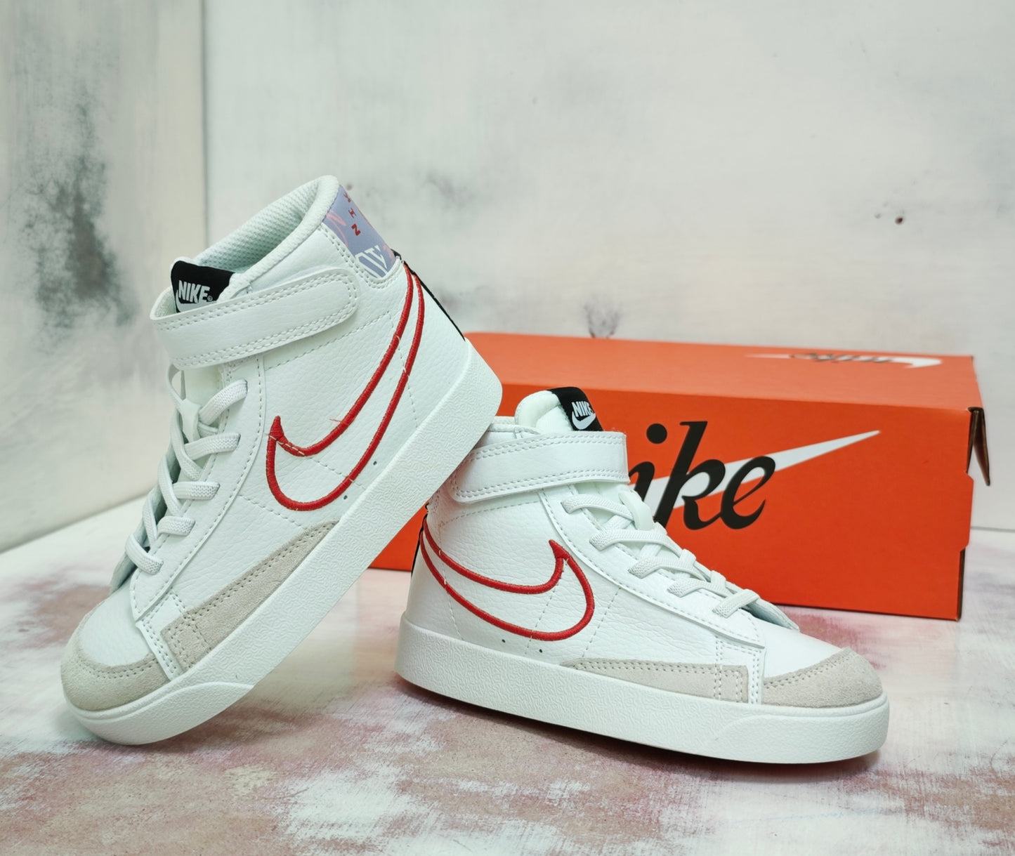 NKE BLAZER 77 MID KIDS WHITE