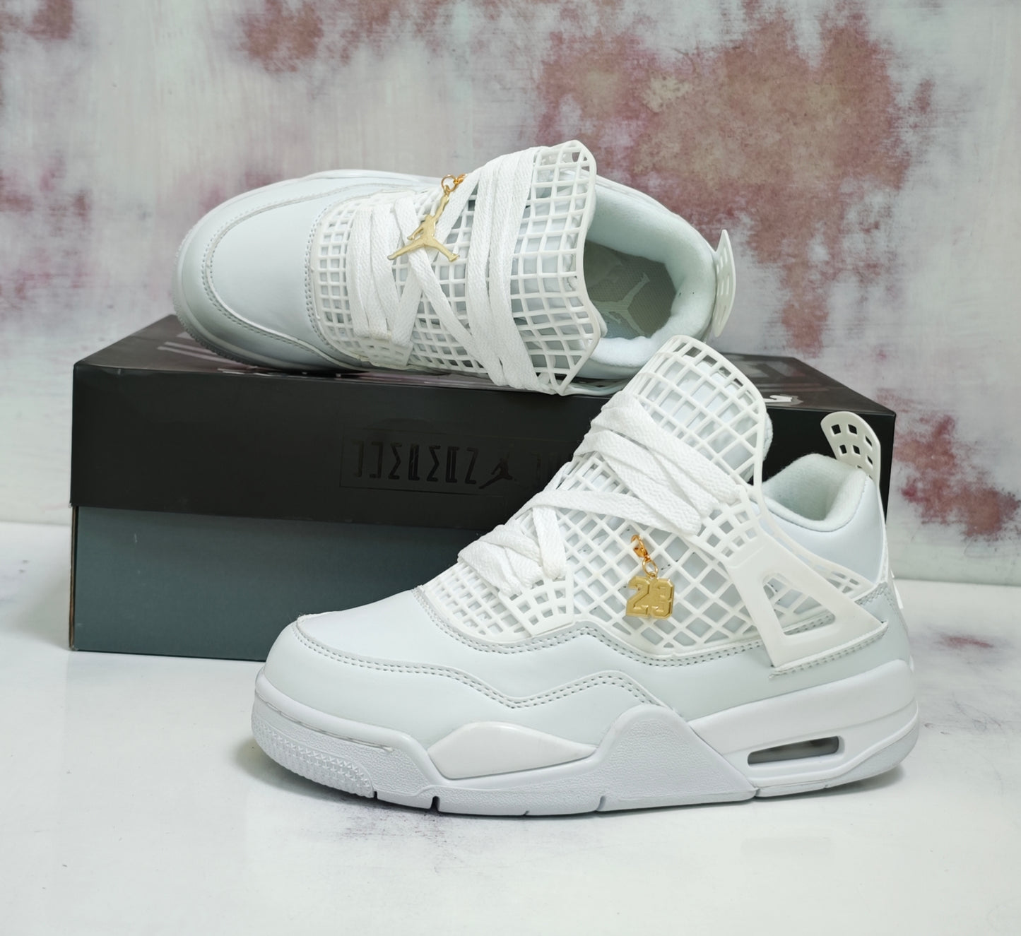JRDN RETRO 4 NET WHITE R4