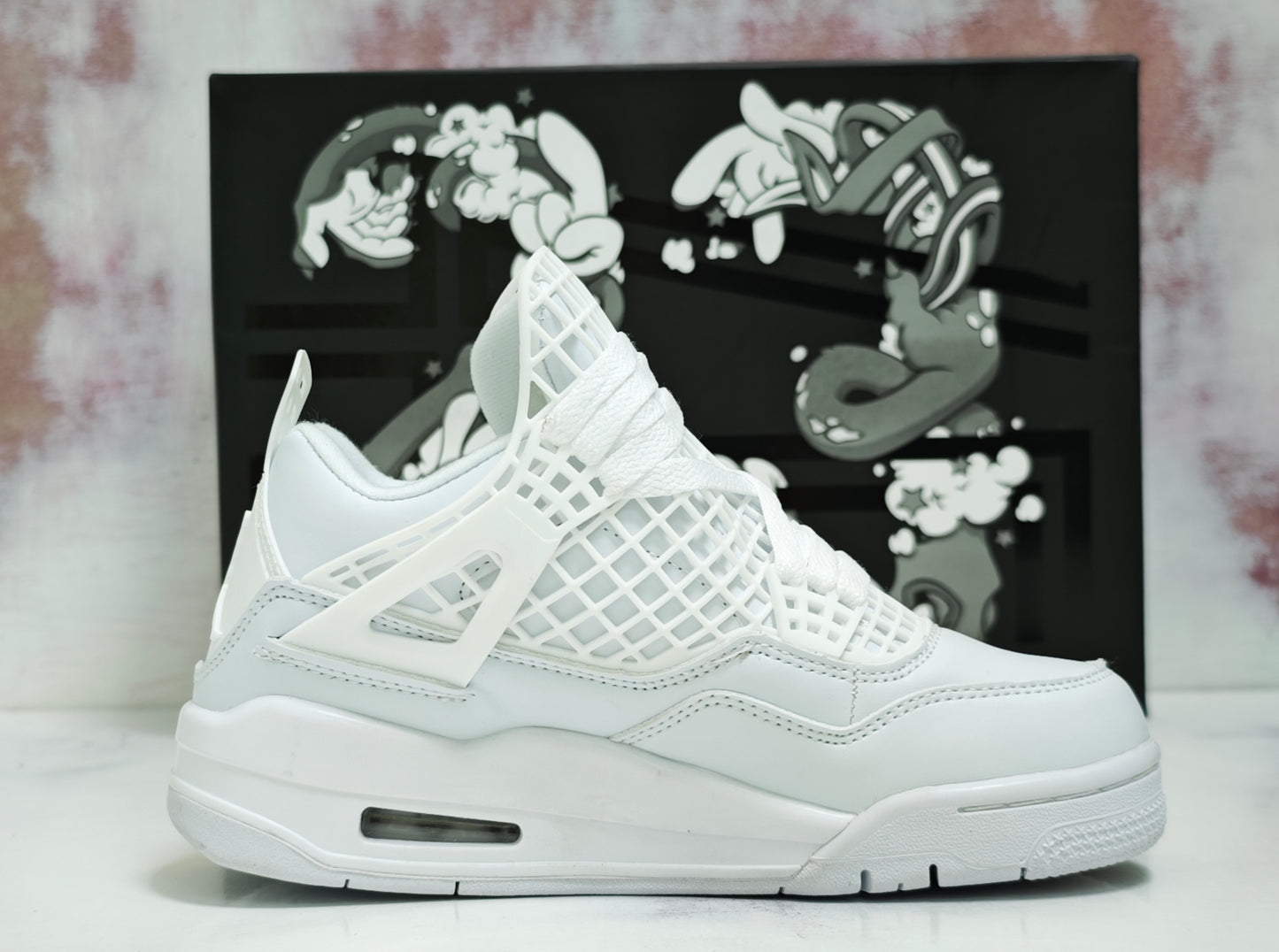 JRDN RETRO 4 NET WHITE R4