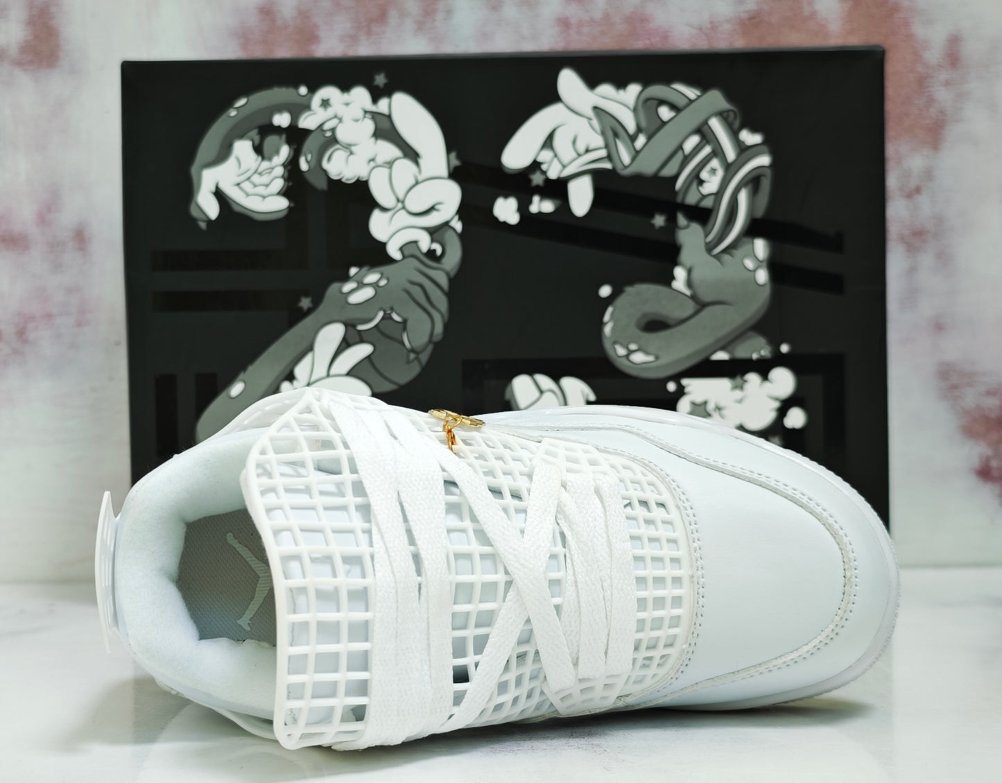 JRDN RETRO 4 NET WHITE R4