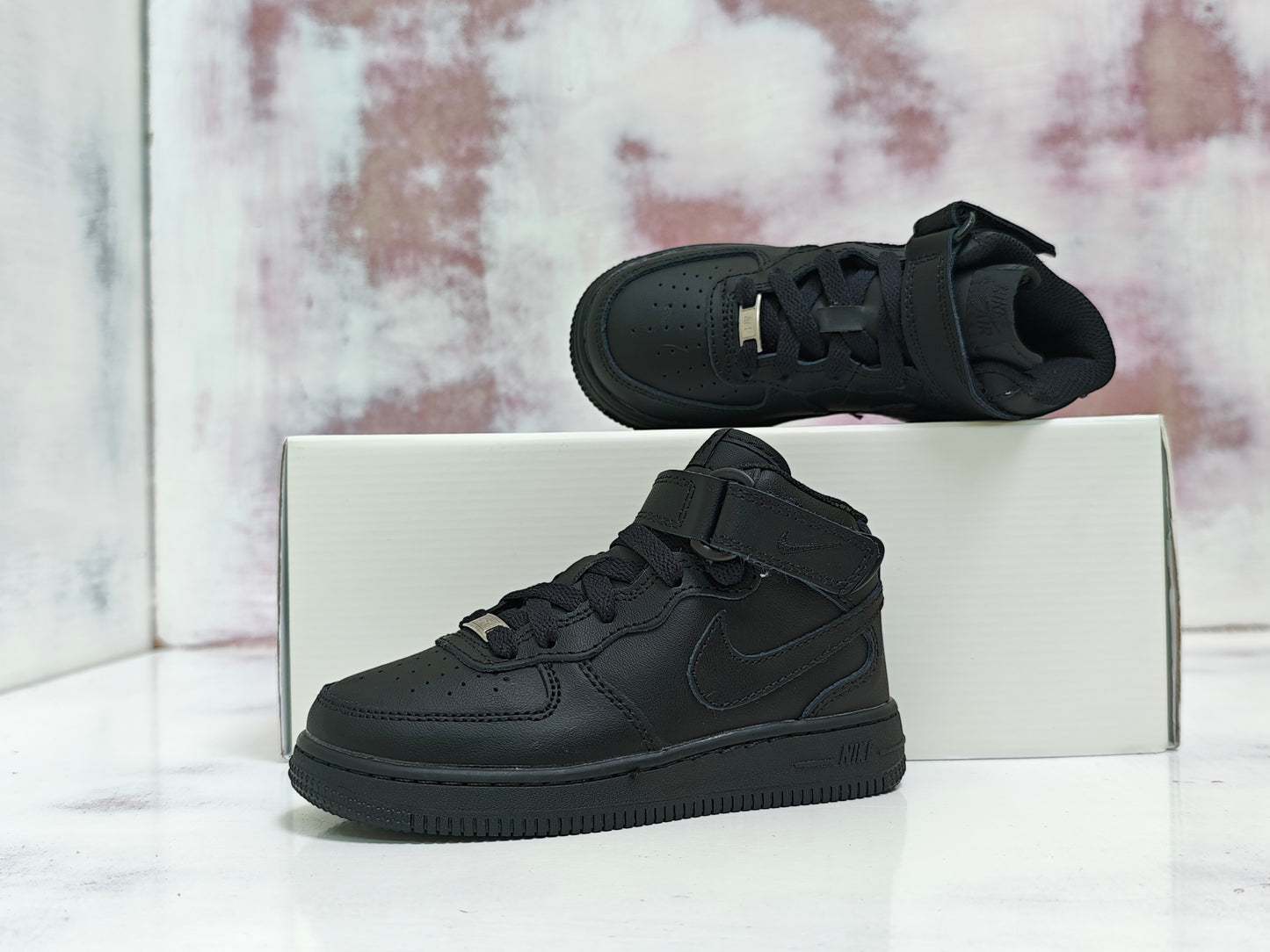 NK FORCE MID BLACK KIDS