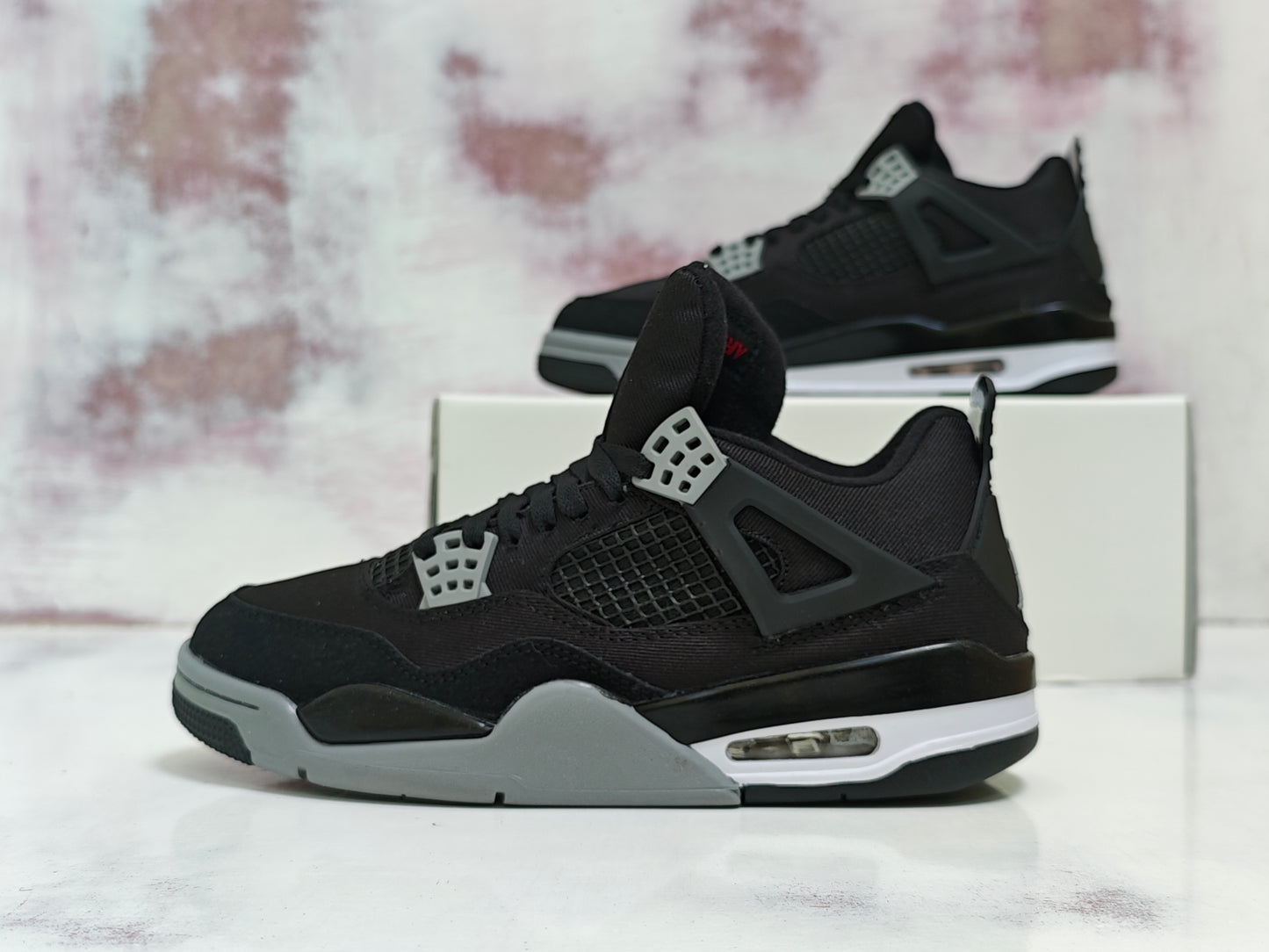 JRDN RETRO 4 R4 BLACK DENIM