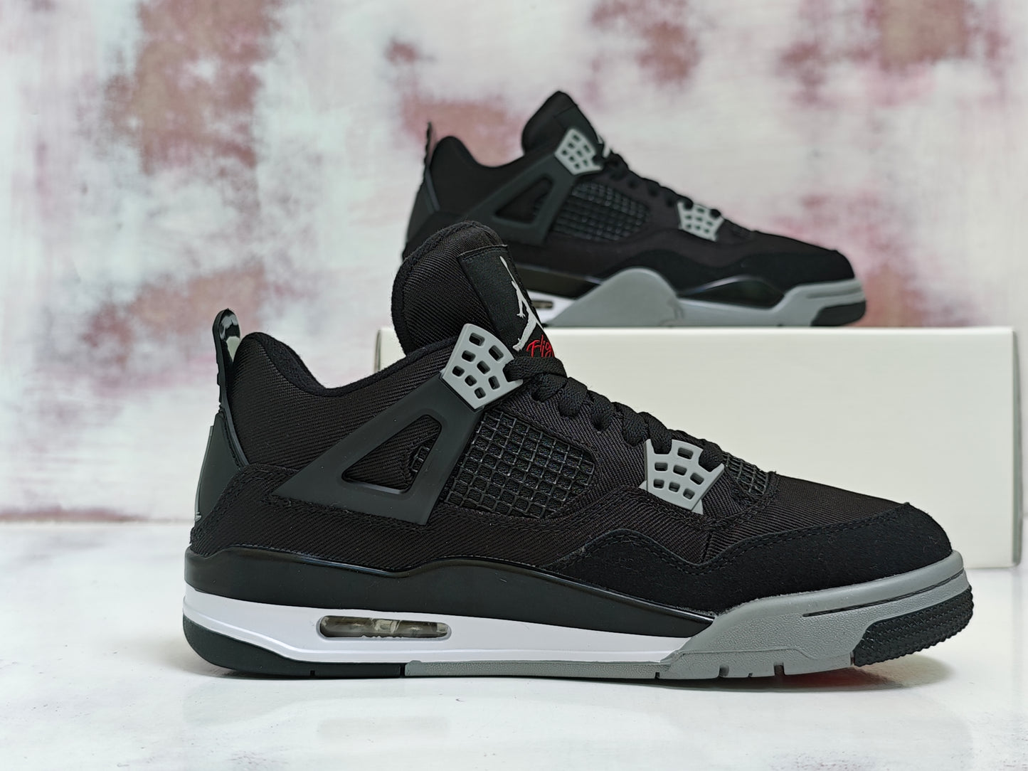 JRDN RETRO 4 R4 BLACK DENIM