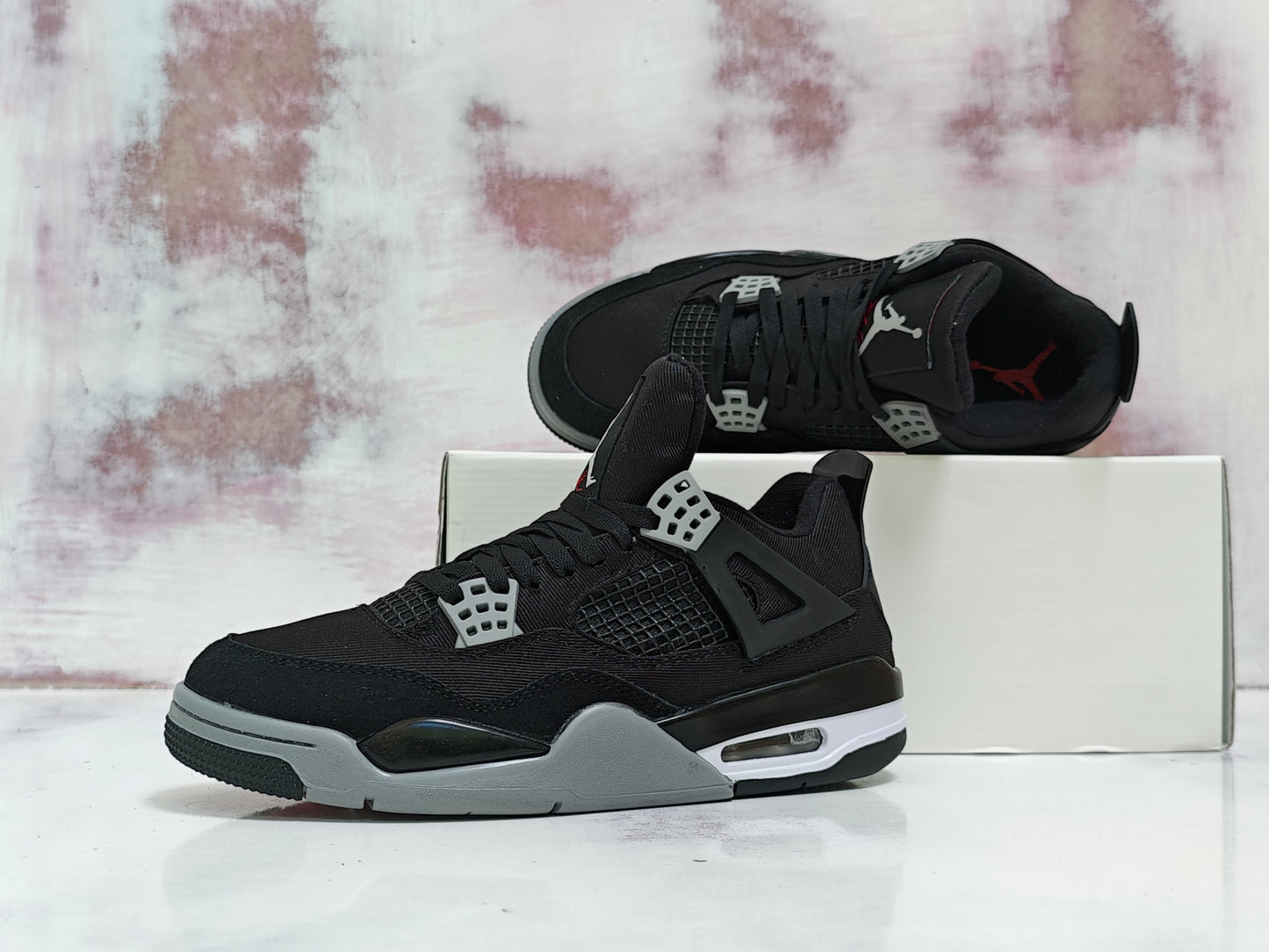 JRDN RETRO 4 R4 BLACK DENIM