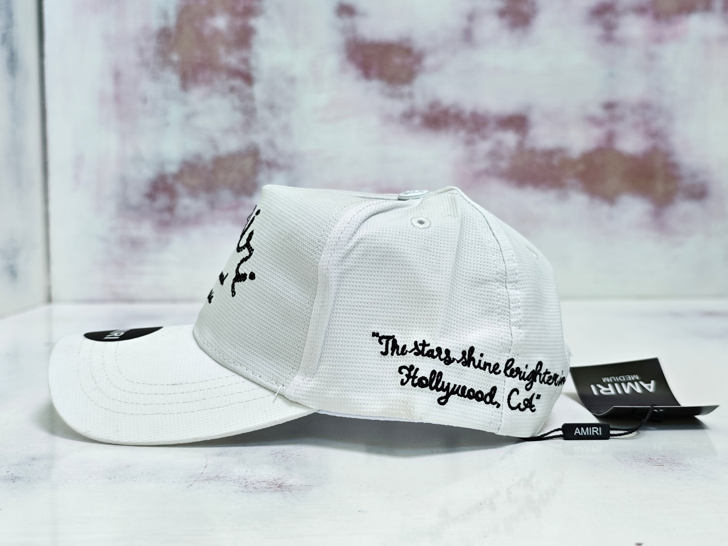 AMIRI BASEBALL CURSIVE WHITE