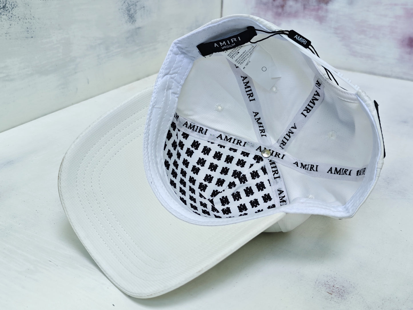 AMIRI BASEBALL CURSIVE WHITE