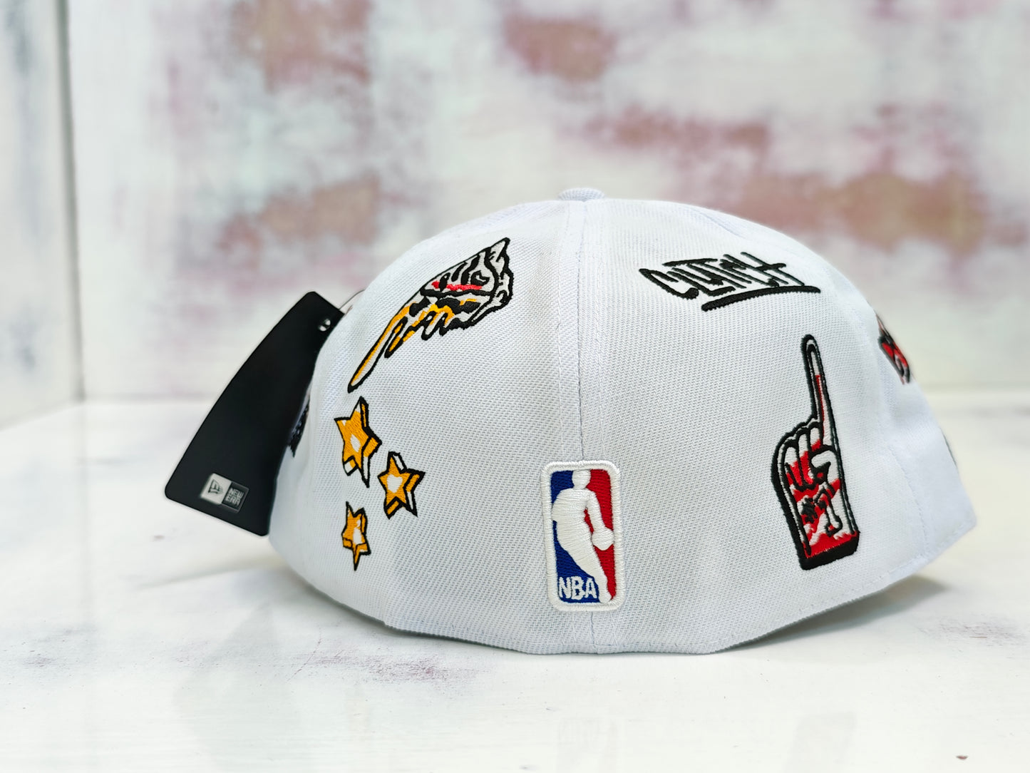 Chicago Bulls Hand Drawn White Snapback