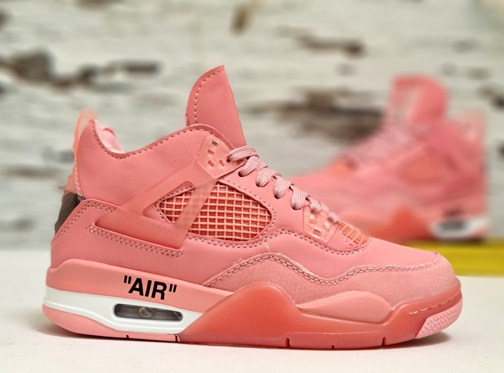 JRDN RETRO 4 OFF WHITE PINK – tetetenis